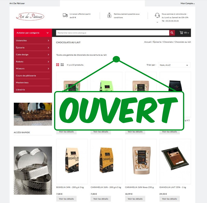 site de vente en ligne